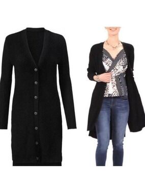 Cabi New NWOT Drop-Off Cardigan #4472 Black Was $169 small